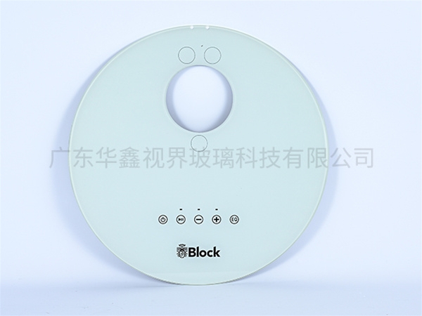 白色圆形开口音箱玻璃